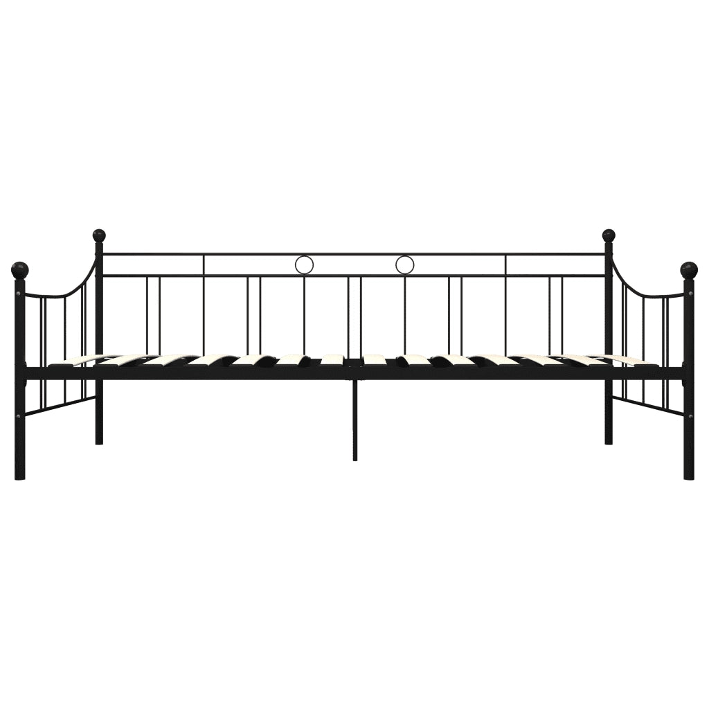 Telaio Divano Letto Nero in Metallo 90x200 cm 284669