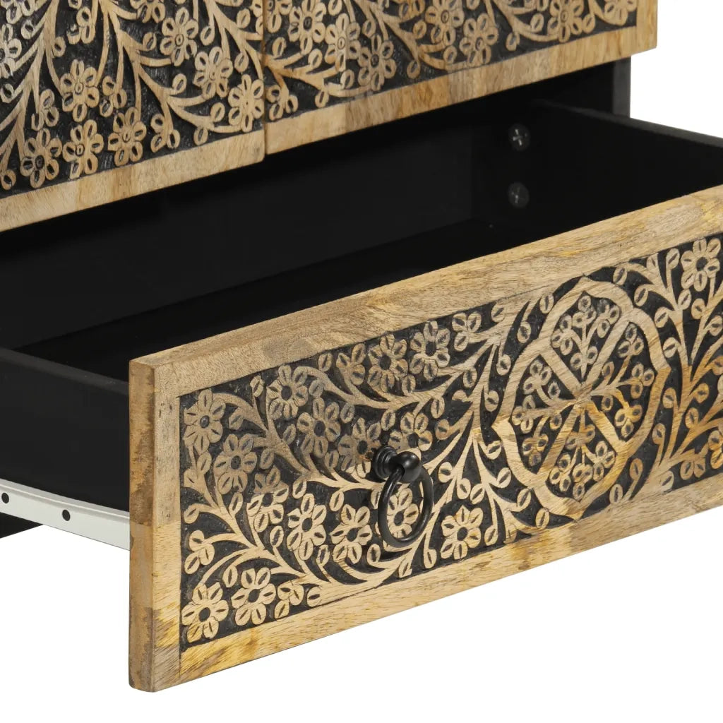 vidaXL Credenza 60x33x110 cm in Legno Massello di Mango