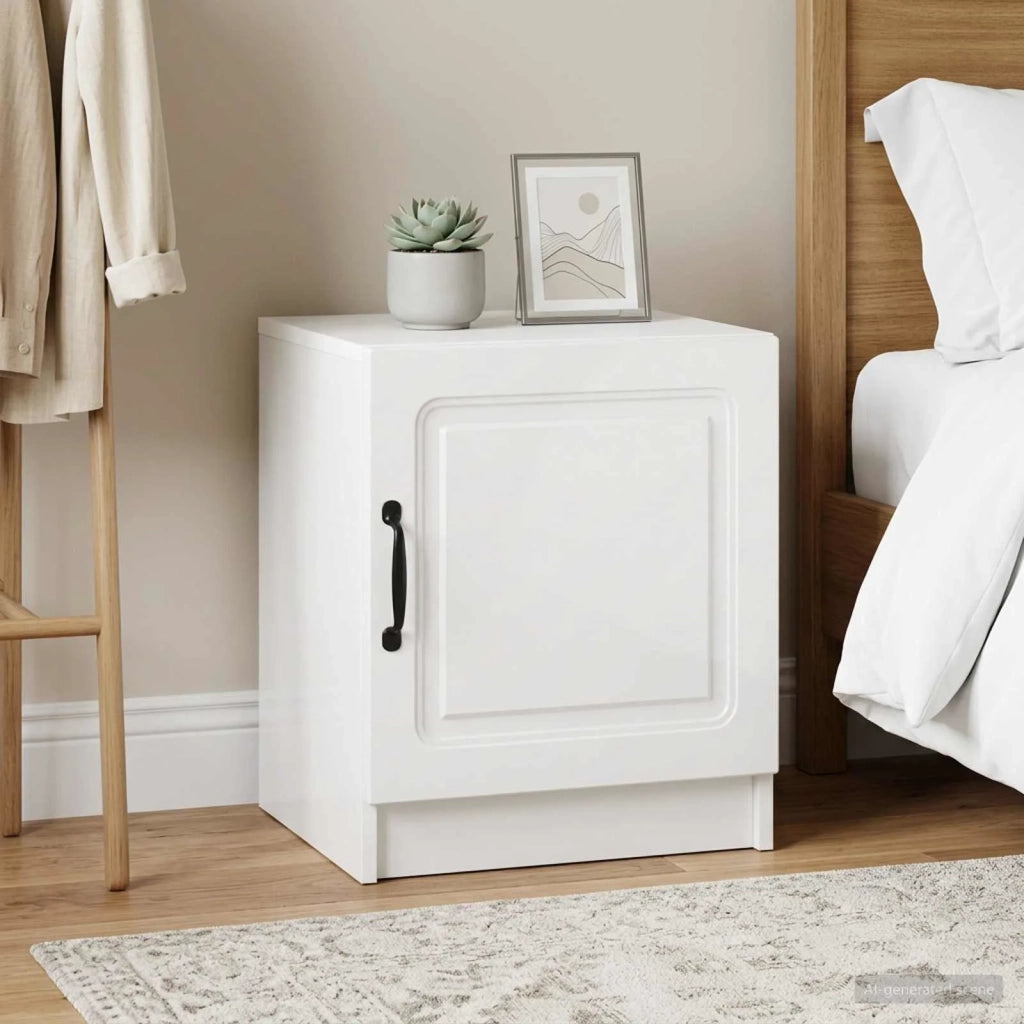 Armadio da Notte 2 pcs Bianco Lucido 43 x 34,5 x 47 cm 895724