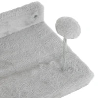 Giocattolo Arrampicata per Gatti con Pale di Sisal, Piattaforma Doppia con Scala e 1 Piattaforma per Saltare, Grigio