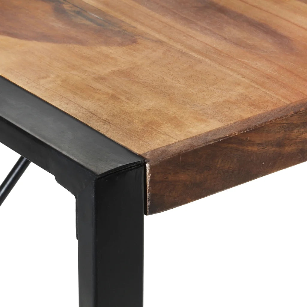 Tavolo da Pranzo 140x140x75 cm Legno Massello Finitura Sheesham cod mxl 18001