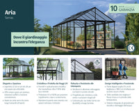 Serra Da Giardino in Policarbonato 458x304x285 cm- colore Nero Canopia ARIA Ibrida