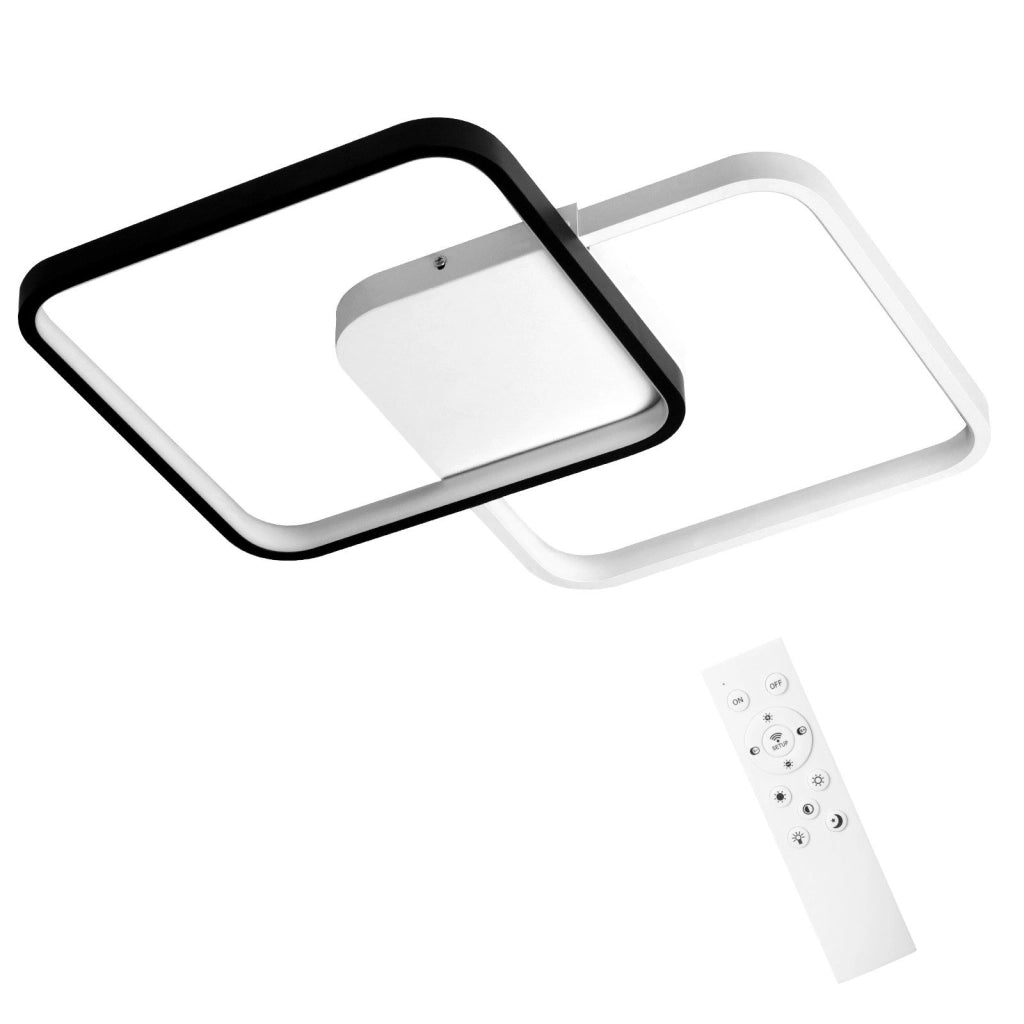 ZMH Lampada da soffitto plafoniera LED moderna bianco nero per camera letto