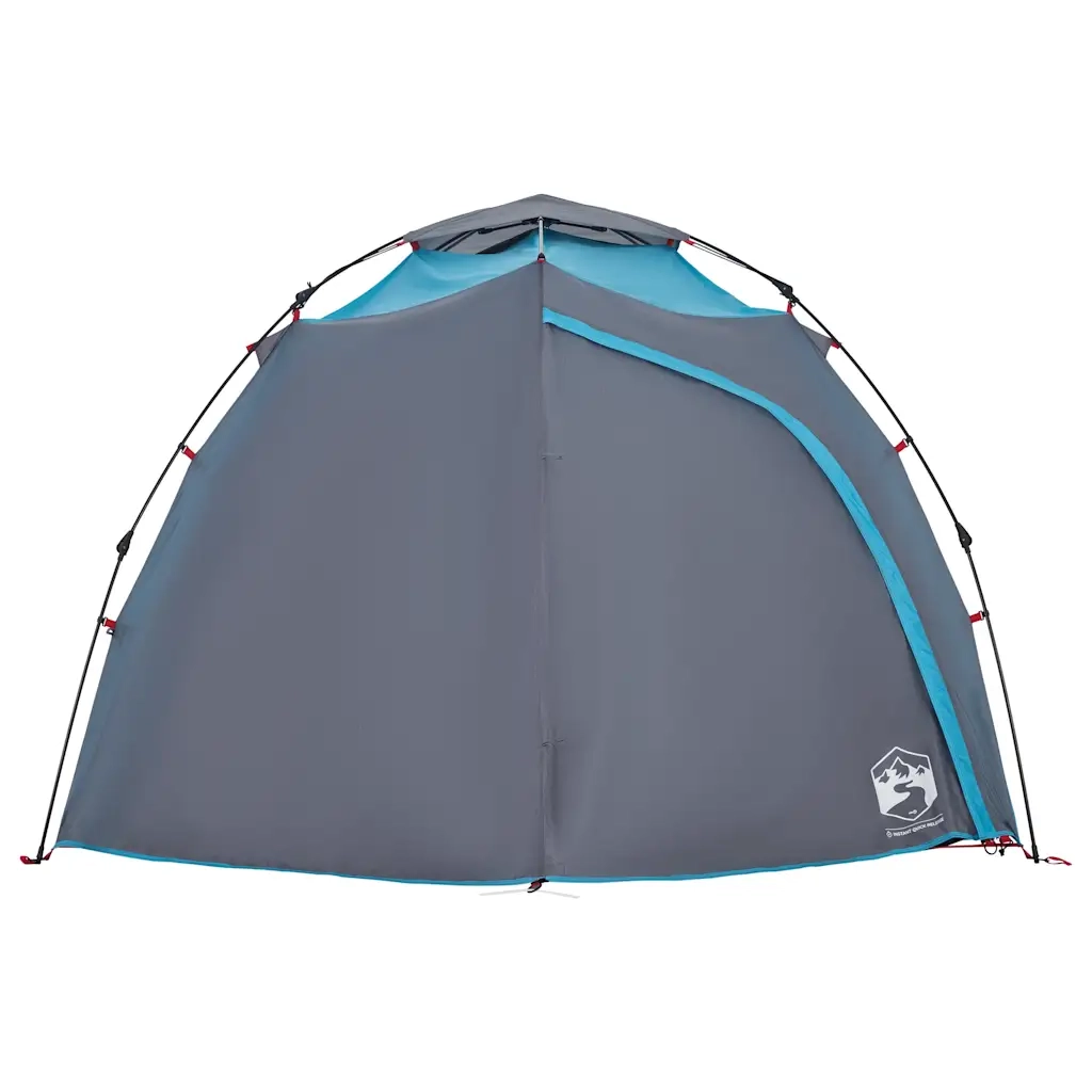 Tenda a Cupola da Campeggio 4 Persone-Tenda per Escursionismo Blu a Rilascio Rapido 290392