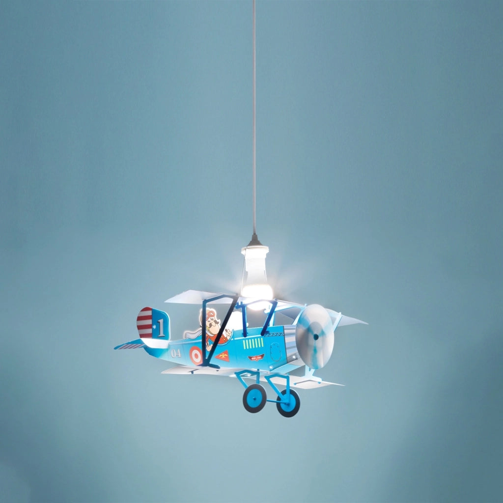 Sospensione Moderna Biplano Polilux ® Blu Biplano Blu 1 Luce E27