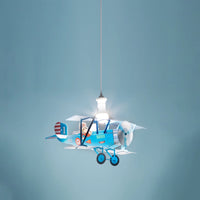 Sospensione Moderna Biplano Polilux ® Blu Biplano Blu 1 Luce E27