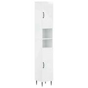 Armadio da Bagno con Ripiano Aperto HAARLEM Bianco Lucido 896819