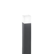 Paletto Esterno Moderno Tower Alluminio Antracite 1 Luce E27 Ip54 H60