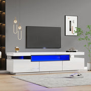 Mobile TV Lucido ¨C MINIMAL ¨C Bianco, LED 16 Colori, 3 Cassetti, 160x39x42 cm