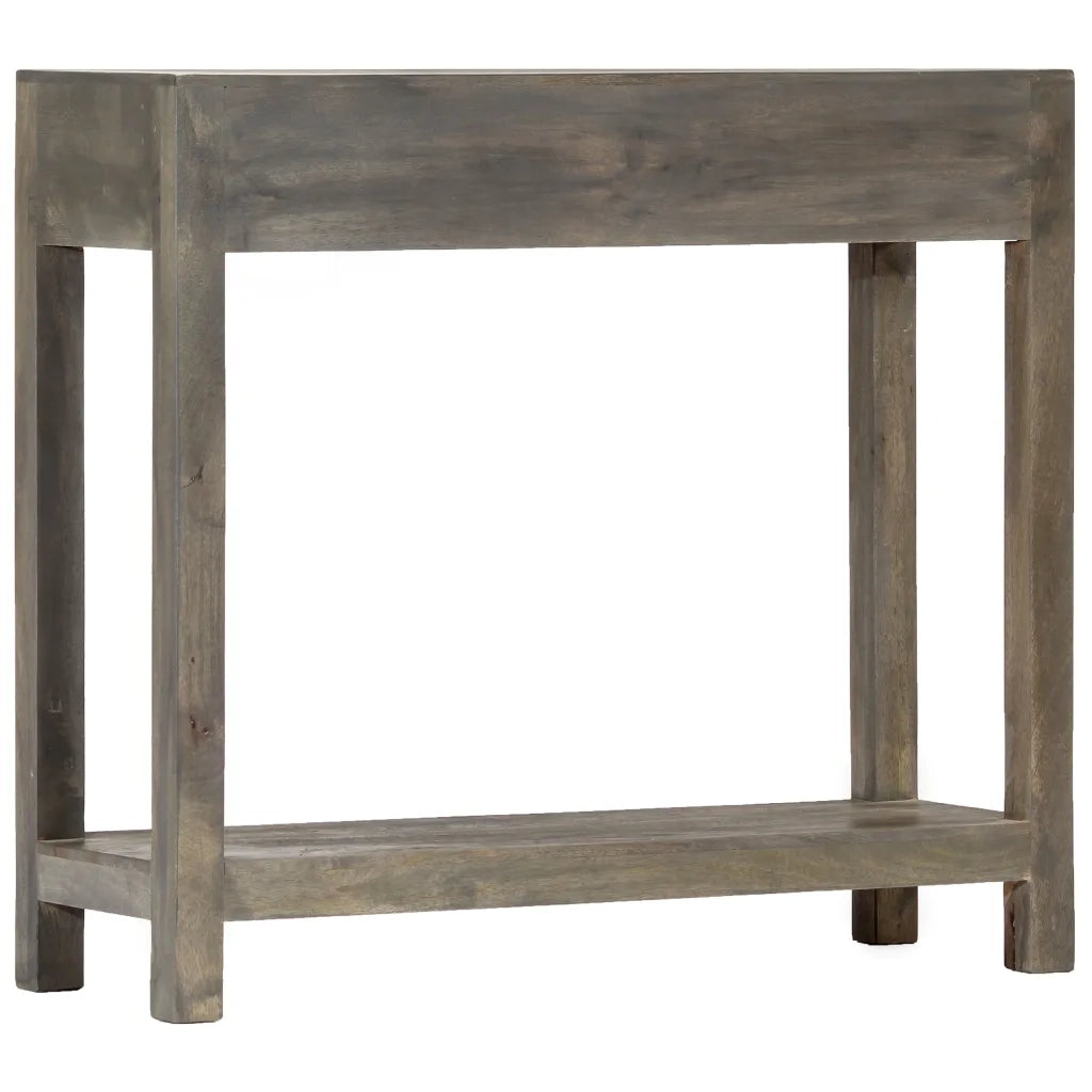 Tavolo Consolle Grigio 86x30x76 cm in Legno Massello di Mango cod mxl 24901