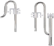 Accessori per acquario - Pijp metallica a forma di lelie - Skimmer per superficie - Elegante design - In acciaio inossidabile - Per acquari - Per vasche acquatiche