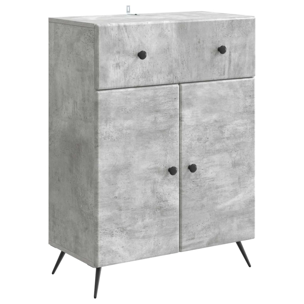 Credenza Grigio Cemento 66 x 34,5 x 90 cm Legno ingegnerizzato