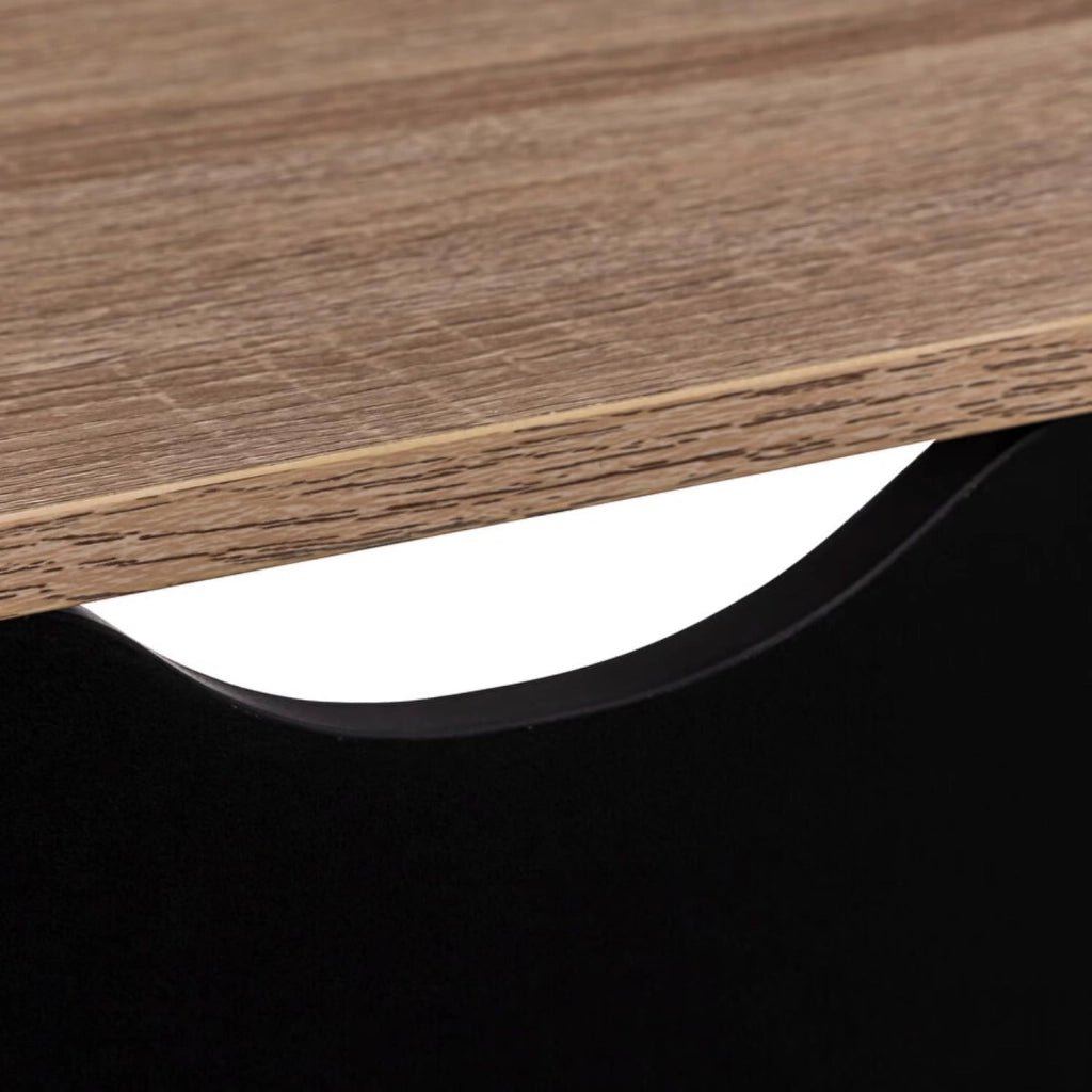 Scarpiera Salvaspazio Slim Ingresso Legno Slim 3 Ripiani Dimensioni Compatte 60 x 119 x 23,3 Ante Moderno MDF Compatta Doppia Profondità Salone Camera a Scomparsa Colore: NERO-ROVERE