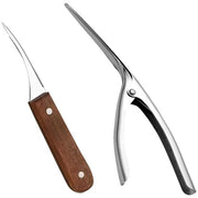 Squillastraillatore per il tempo di risparmio - Squillastraillatore per il rimosso della pelliccia - Pulitore per le vongole - In acciaio inossidabile - Manopola ergonomicamente progettata - Adatto per i crostacei - Squillastraillatore