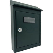CASSETTA POSTA TRADIZIONE + CILINDRO MINI  ACCIAIO VERN VERDE 175X50 H 260