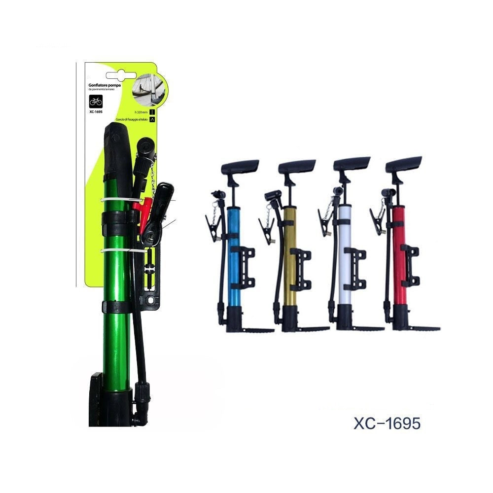 Trade Shop - Gonfiatore Da Pavimento O A Mano Portatile In Lega Di Alluminio 320 Mm Xc-1695 -