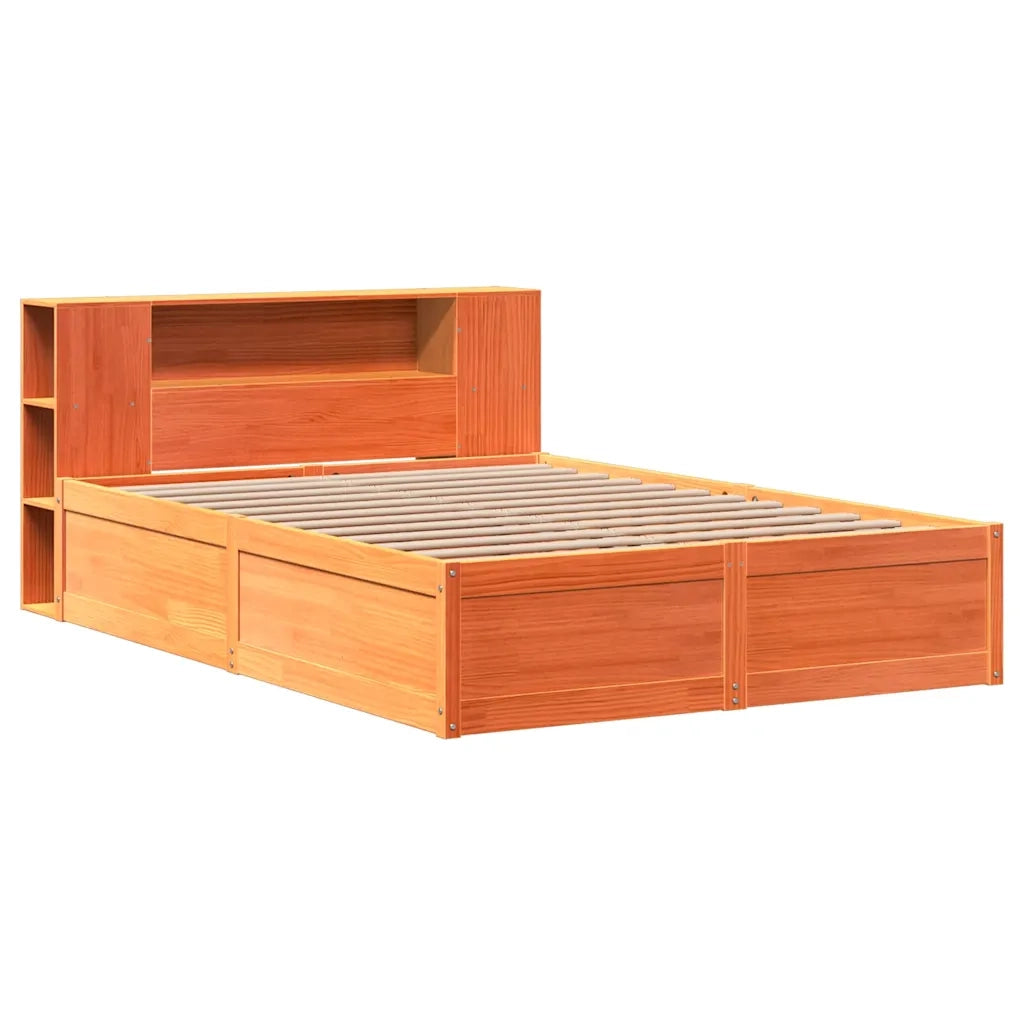Giroletto senza Materasso Marrone Cera 150x200 cm Legno di Pino
