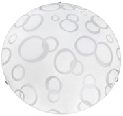 BETTA LAMPADA PLAFONIERA 2 LAMPADINE E27 40 CM CERCHI