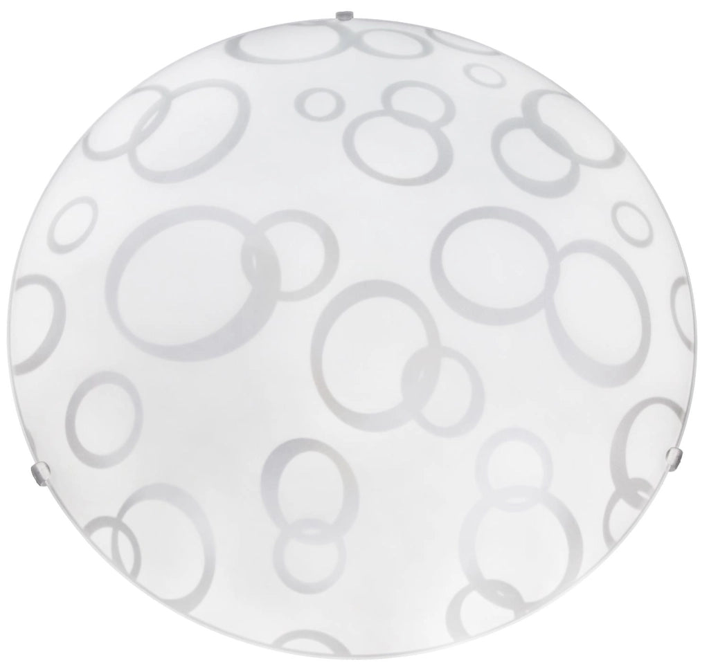 BETTA LAMPADA PLAFONIERA 2 LAMPADINE E27 40 CM CERCHI