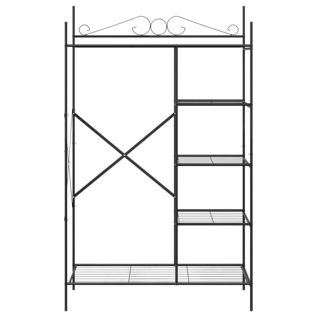 Armadio Aperto con lo scaffale Nero 104,5 x 45 x 172 cm Acciaio CFW7617052