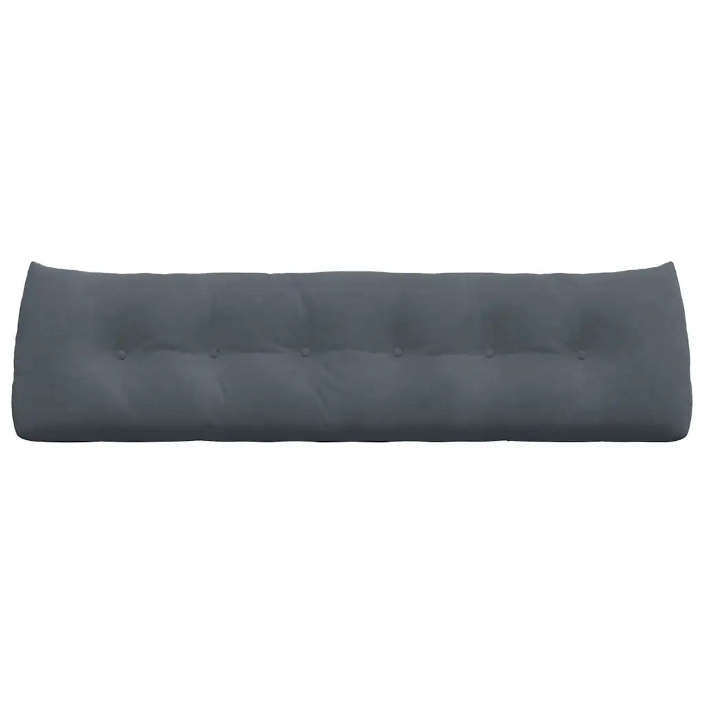 Cuscino per Schiena Grigio scuro 180 x 24 x 50 cm Velluto 42014575