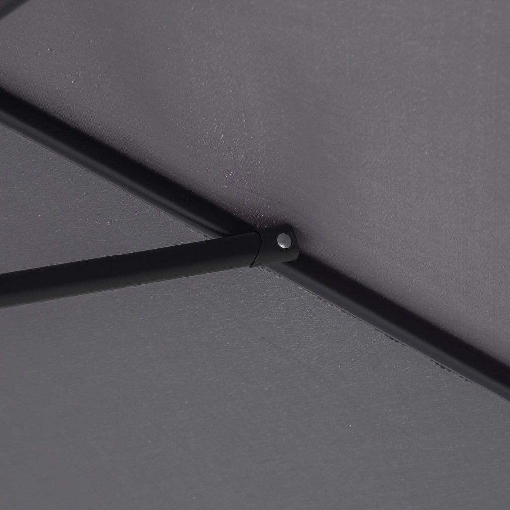Ombrellone da Giardino Ø2,7x2,35 m Palo Ø38 mm in Alluminio e Tessuto in Poliestere Grigio