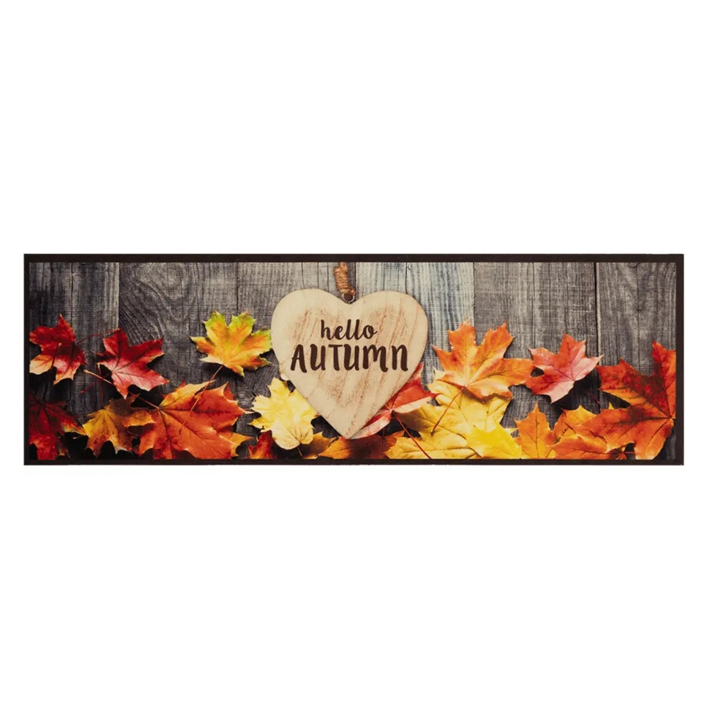 Tappeto da Cucina Lavabile-Tappetino da Cucina Autunno 60x180 cm in Velluto