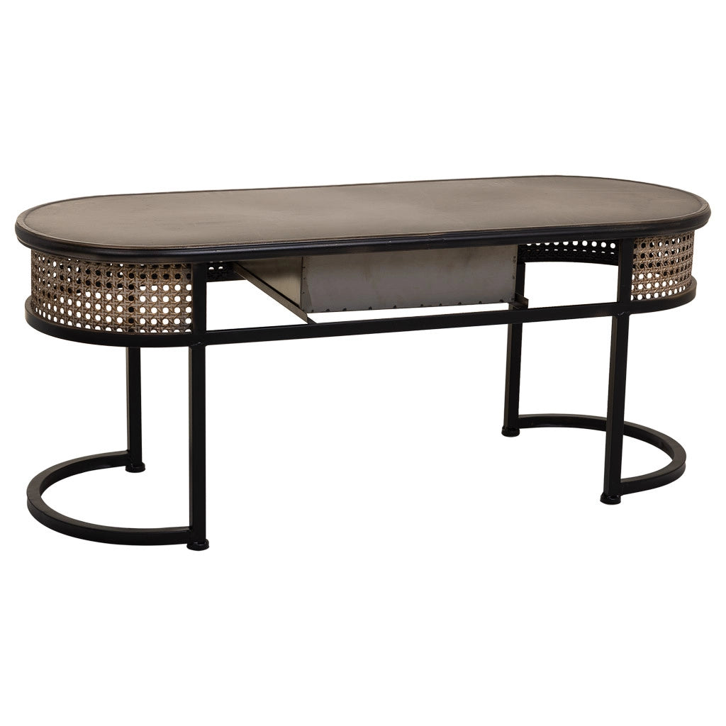 Tavolino in metallo marrone 110x42x45h