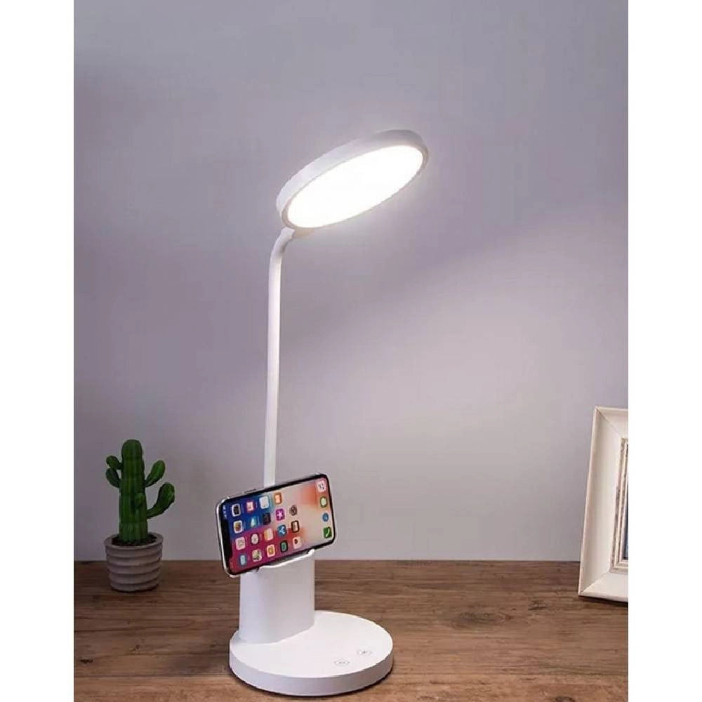Trade Shop - Lampada Tavolo Flesibile Led Ricaricabile Portacellulare Dimmerabile 10w Ls-td01 -