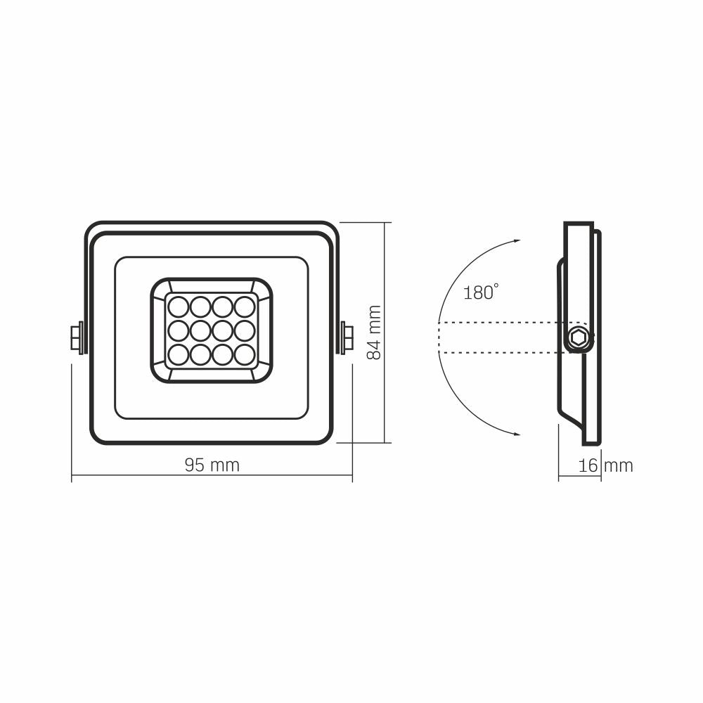 Faretto LED 10W 900lm 5000K IP65 da esterno LUCA Videx
