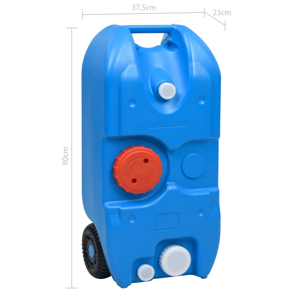Serbatoio d'Acqua con Ruote per Campeggio 40 L Blu CFW6586949