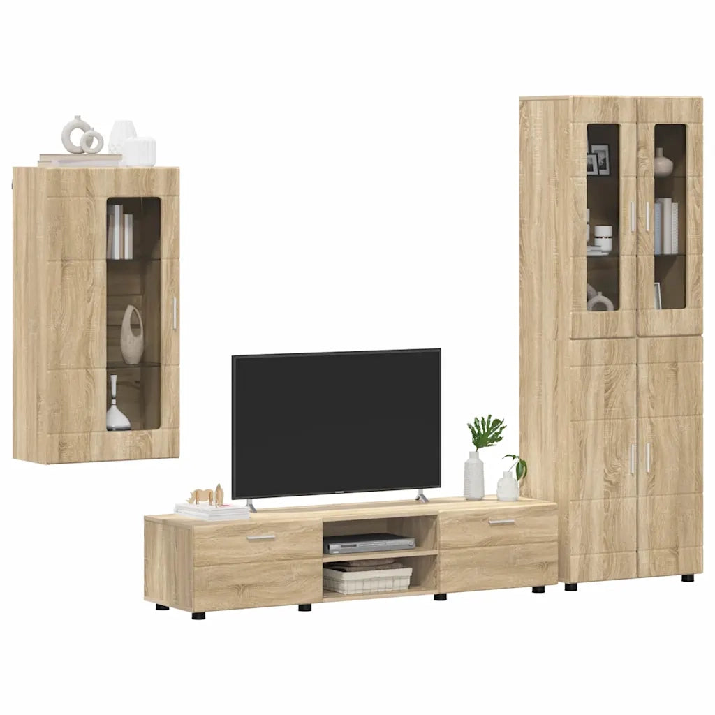 Set mobile TV FLORIN 3 pcs Rovere Sonoma Legno multistrato