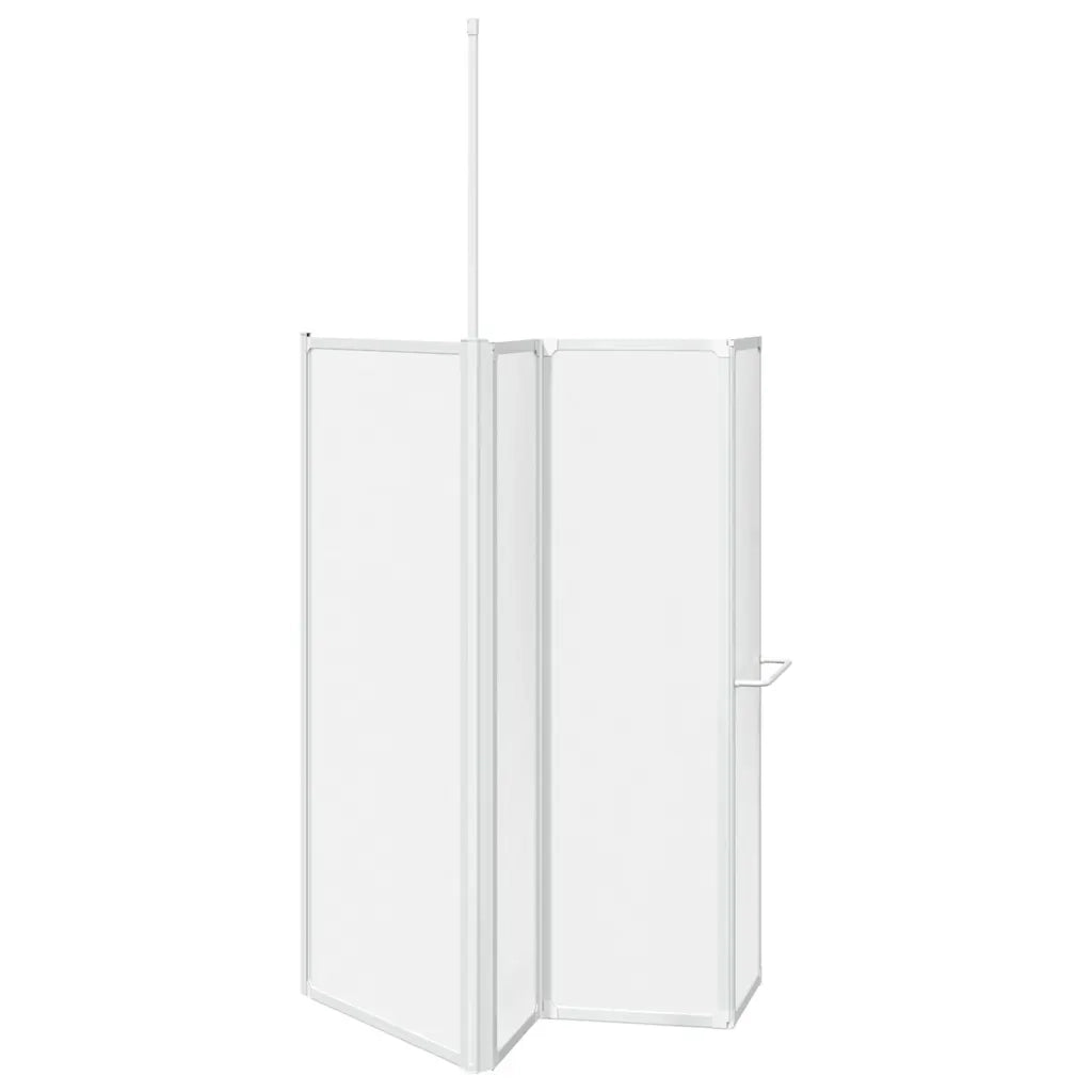 Schermo Box Doccia a L 70 x 120 x 137 cm 4 Pannelli Pieghevole 140787