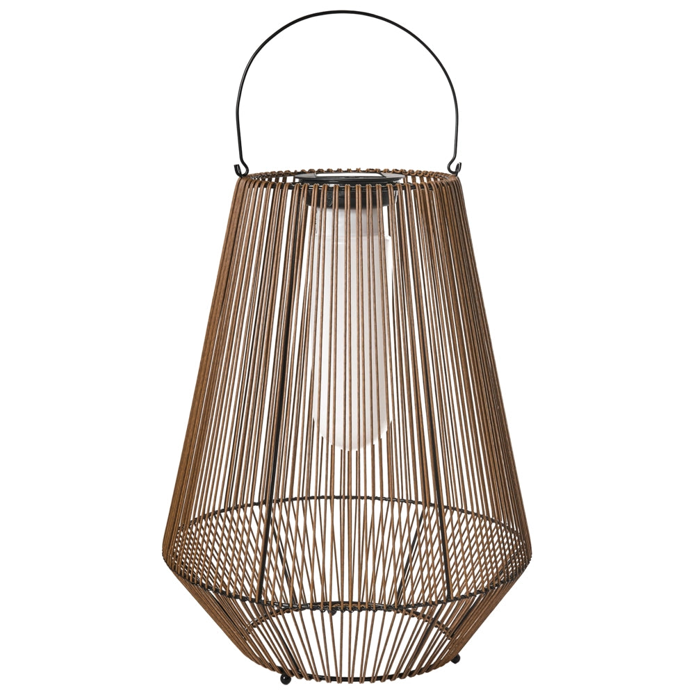 Lanterna solare Materiale sintetico naturale LED Decorazione per interni ed esterni A basso consumo energetico Rustico Boho