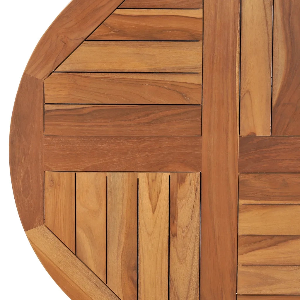 Piano Tavolo in Legno Massello di Teak Rotondo 2,5 cm 70 cm 48985