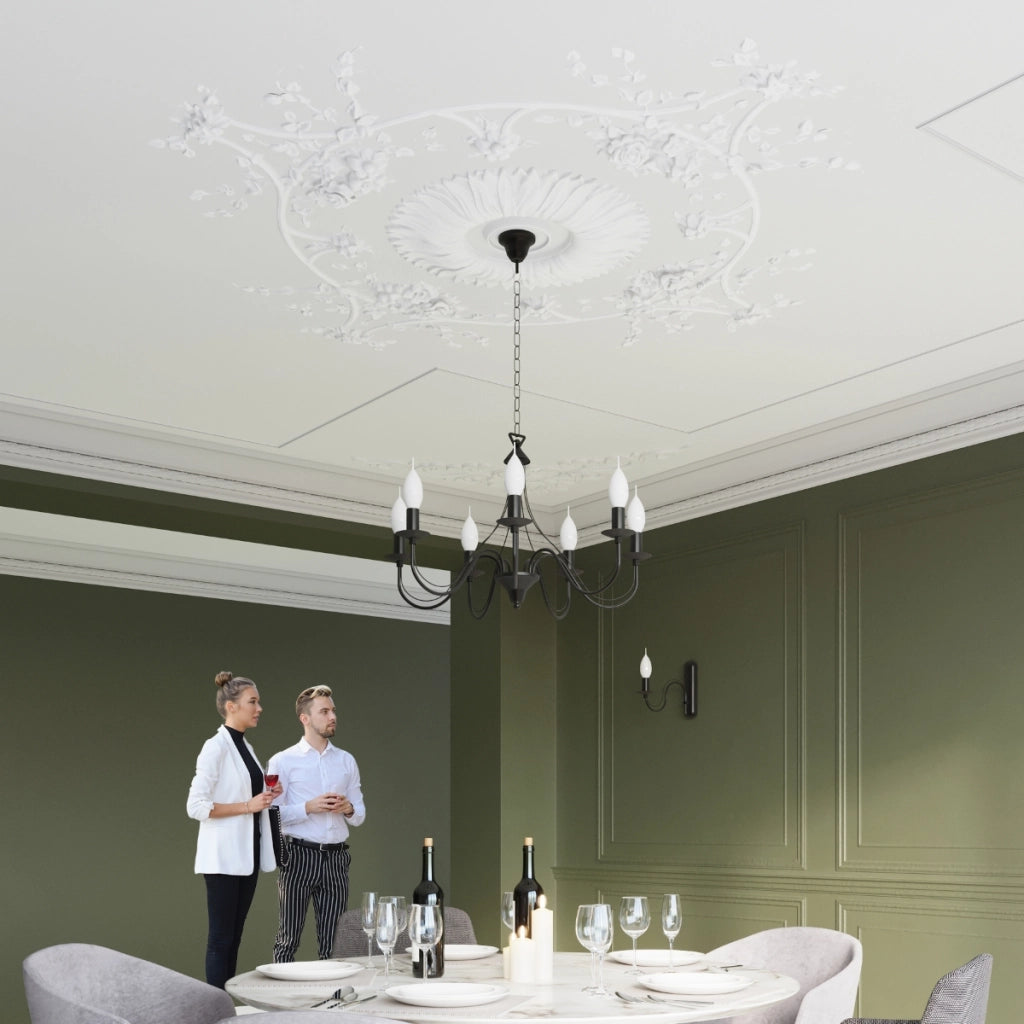 Lampadario Minerwa Crimson a 5 luci in acciaio nero E14 LED Max 10W