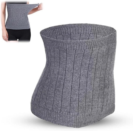 Banda di riscaldamento invernale - Cintura termica elastica per l'inverno con imbottitura di fleece morbida - Grigio, CM