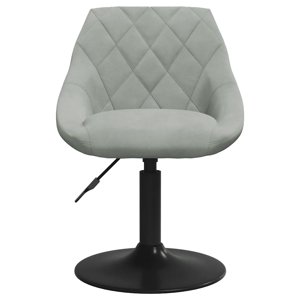 Sedie da Pranzo Girevoli 6 pz Grigio Chiaro in Velluto 3088802