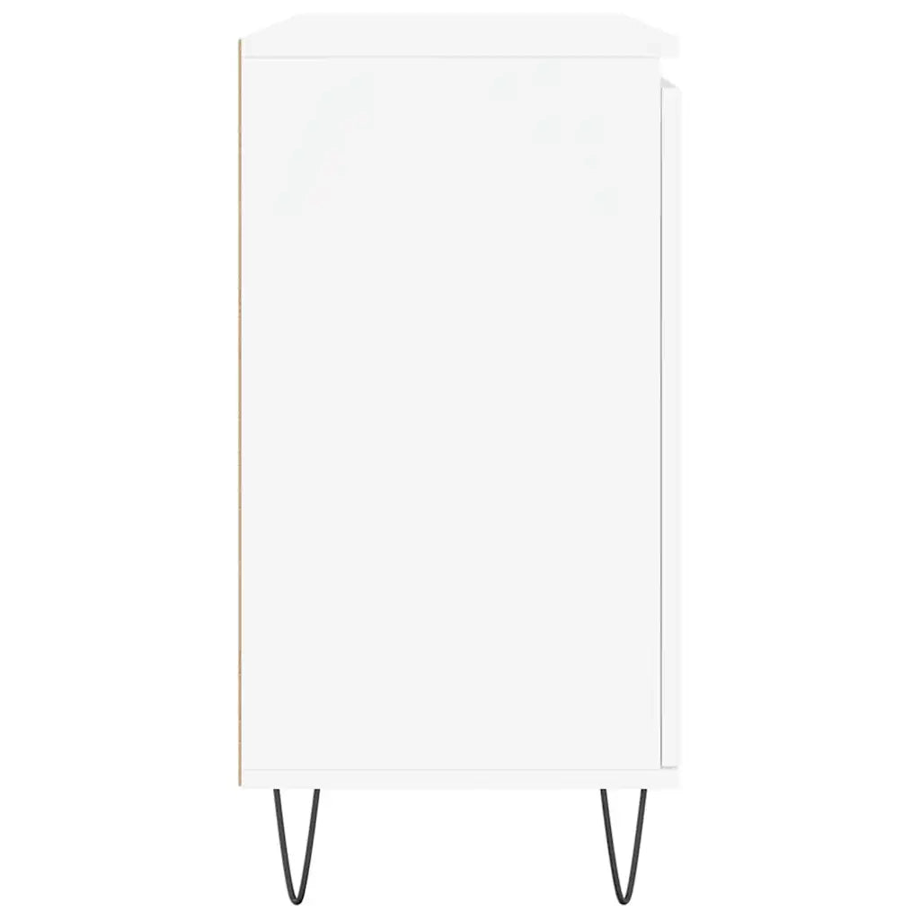 Credenza Bianca 101,5x35x70 cm in Legno Multistrato 827204
