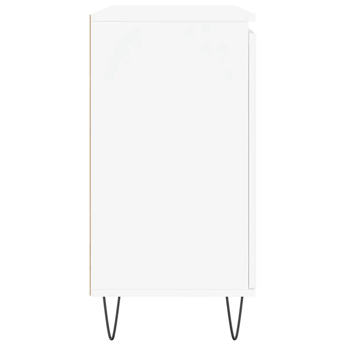 Credenza Bianca 101,5x35x70 cm in Legno Multistrato 827204