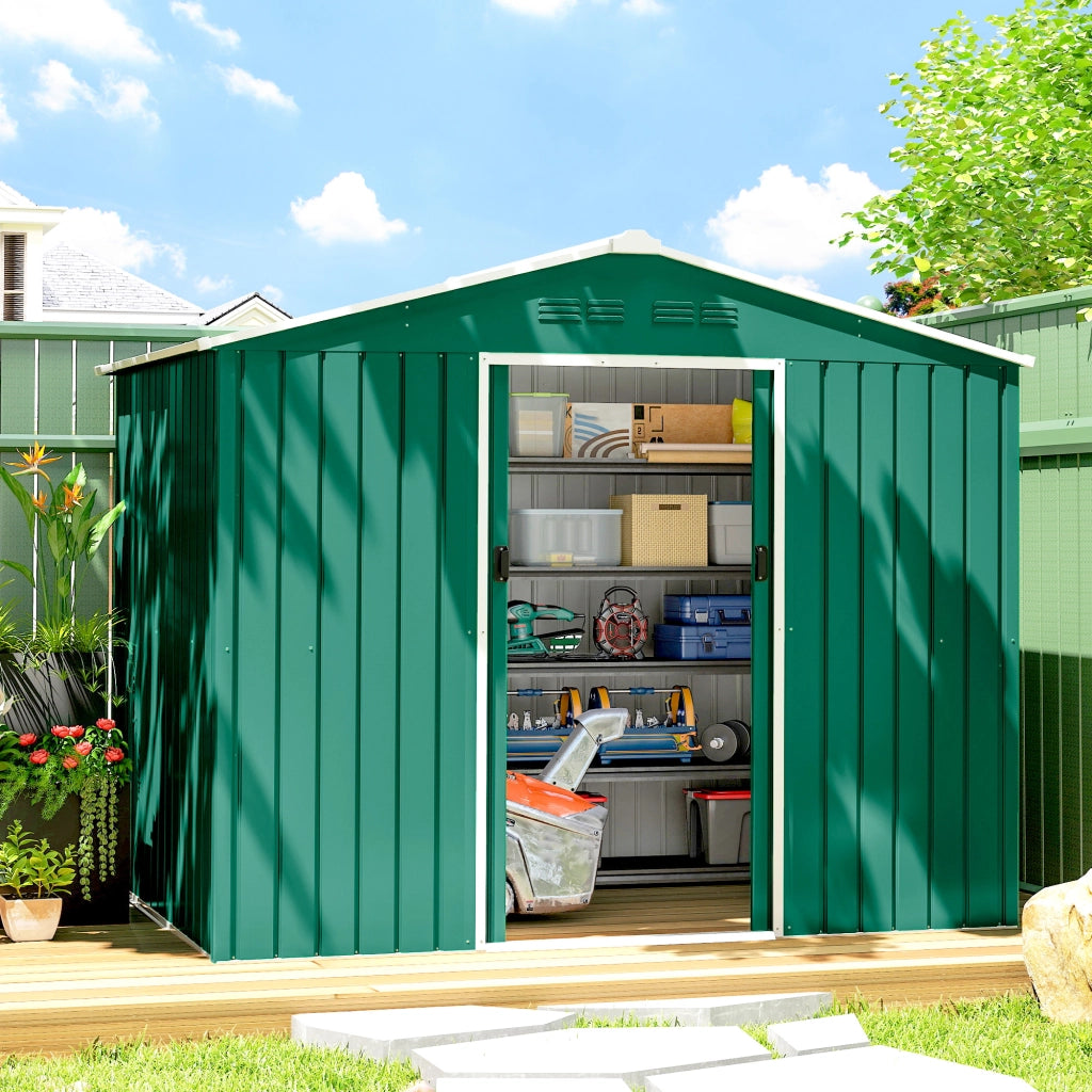 Casetta da Giardino 3,6m2 con Porte Scorrevoli ¨C Xylo ¨C 236x171x191cm Verde
