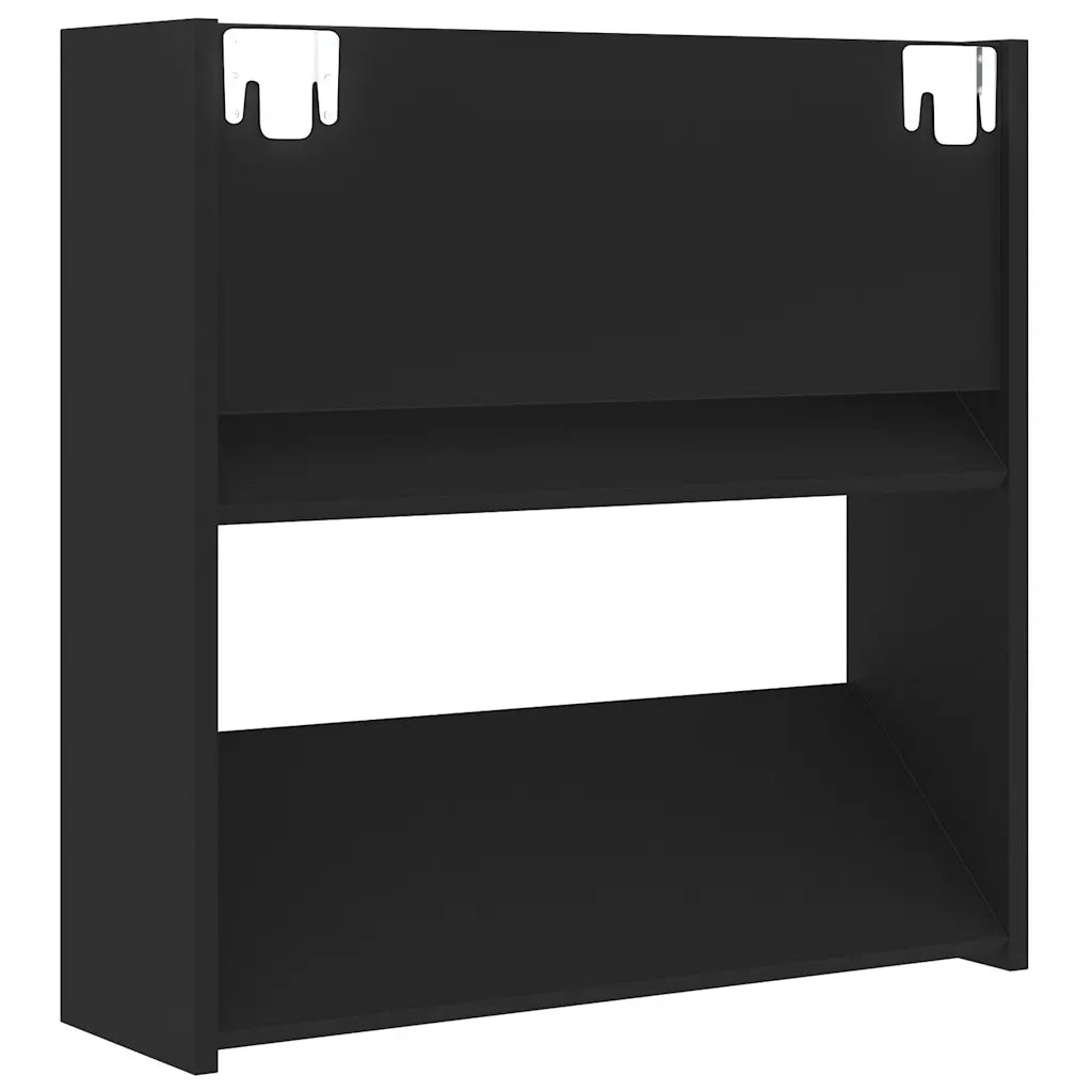 Scarpiere a Muro 4 pz | Mobile per scarpe Nere 60x18x60 cm in Legno Multistrato