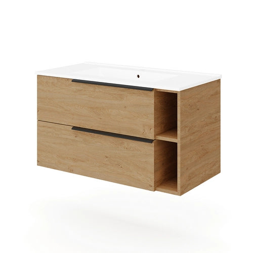 BASE SOSPESA MOBILE BAGNO CON LAVABO MOD. LOFT- cm 91x46 Bianco lucido- DH- pezzi 1