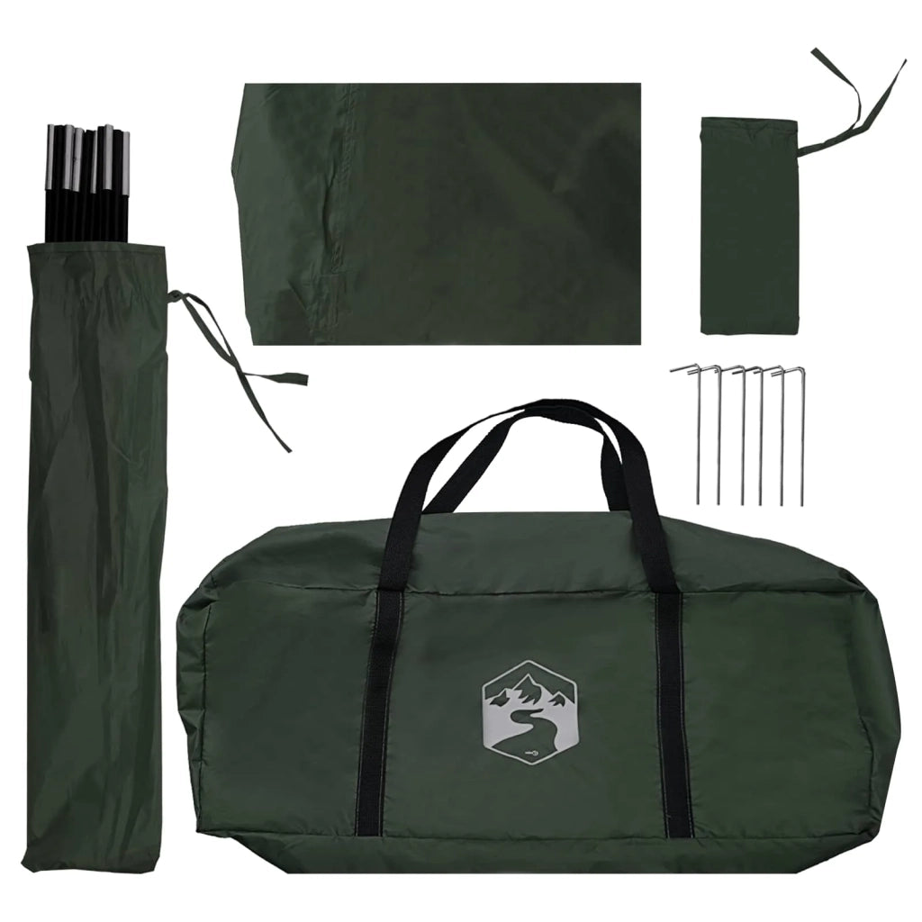 Tenda da auto Verde militare 350 x 250 cm Poliestere e Acciaio 42028554
