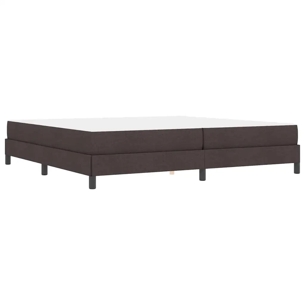vidaXL Letto a molle con materasso Marrone scuro 200 x 200 cm Tessuto