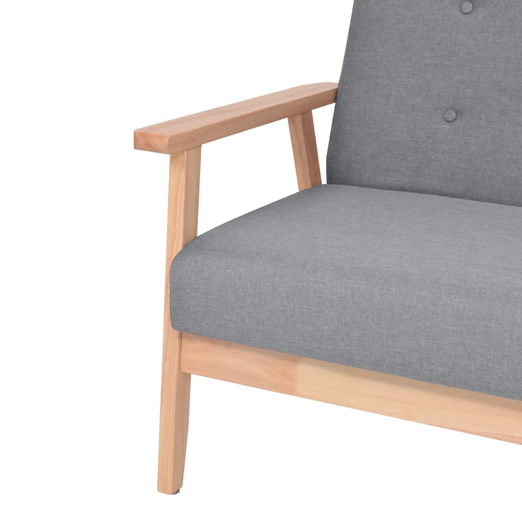 Divano a 3 Posti in Tessuto Grigio Chiaro cod mxl 16045