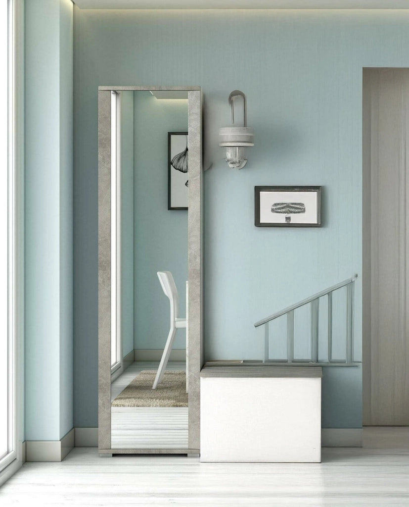 Mobile Portascarpe Asiago, Scarpiera 7 Ripiani Made in Italy, 50x32x182h cm Bianco