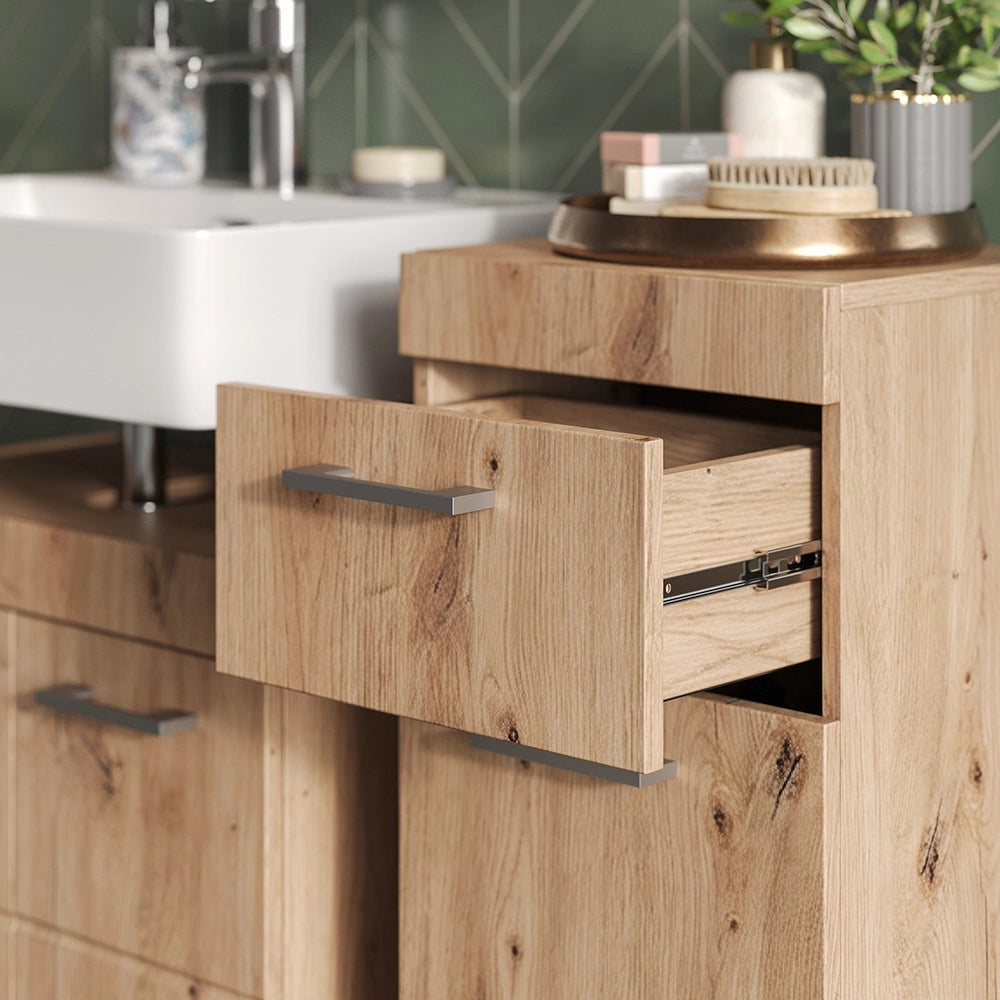 Mobiletto bagno Luna Quercia Wotan 37 x 79 cm Vicco