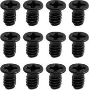 Viti a viti per disco rigido - 100 pezzi - Testa piatta - Nero - 3,5 x 6 mm - Adatto per dischi rigidi - Qualità metallica elevata - Viti per computer