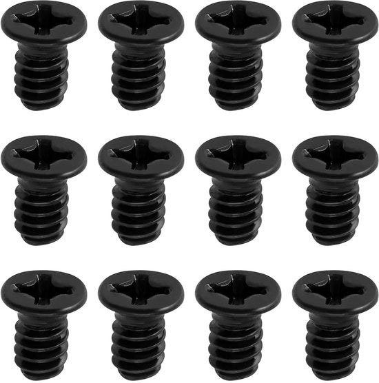 Viti a viti per disco rigido - 100 pezzi - Testa piatta - Nero - 3,5 x 6 mm - Adatto per dischi rigidi - Qualità metallica elevata - Viti per computer